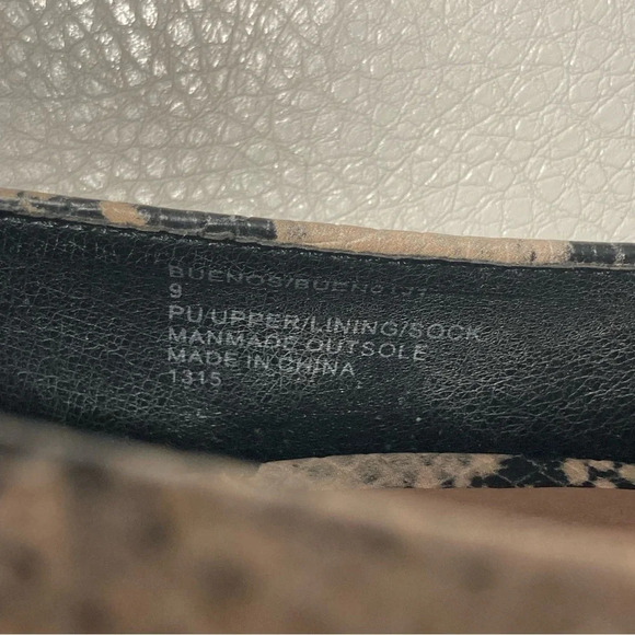 MADDEN  GIRL Sz 9 Bueno Snake Print Block Heel Faux Leather Pumps Shoes - Picture 5 of 9